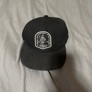 Black Embroidered Patch Baseball Cap - Unknown Brand